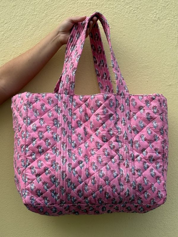 Susanne - weekend bag blockprint