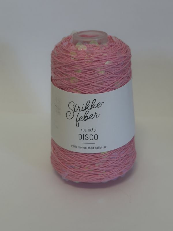 100g Disco Rosa med rainbow paljetter #1233R