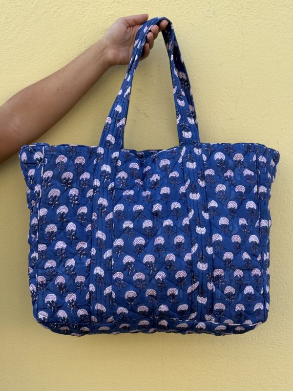Taran - weekend bag blockprint