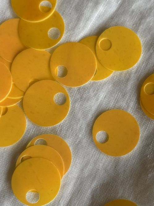 Hovedbilde Store paljetter - blank solgul