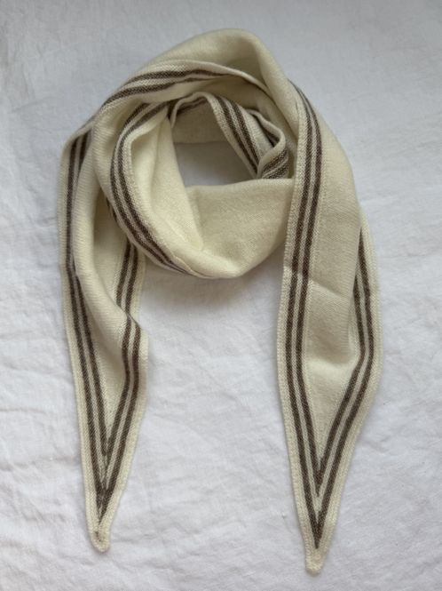 Hovedbilde Cashmere skjerf - Hvit og  beige