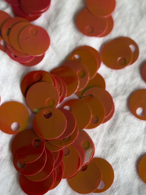 Hovedbilde Store paljetter - blank orange grønn