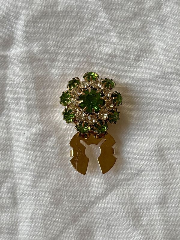 Button covers - grønn bling