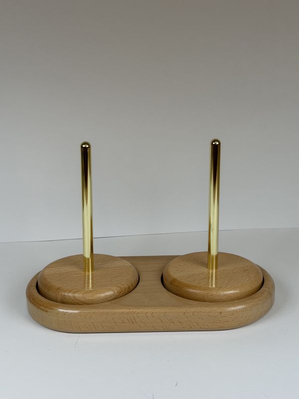 Dobbel garnholder i tre