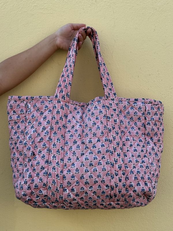 Linda - weekend bag blockprint
