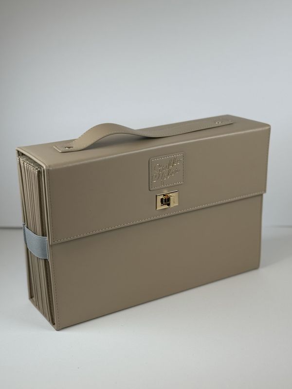 Rundpinneetui dobbel - Beige