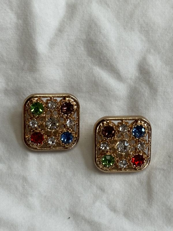 Lekker firkanted knapp med bling