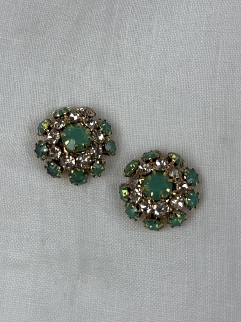 Hovedbilde Mintgrønn og gull bling knapper 