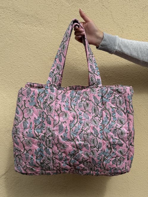Hovedbilde Aud - weekend bag blockprint