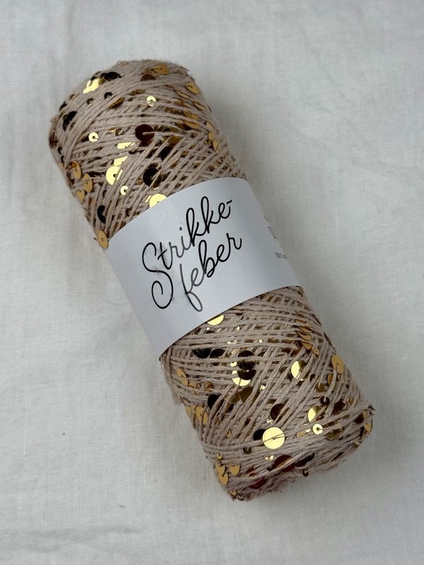 100g Disco - Beige og gullfargede paljetter