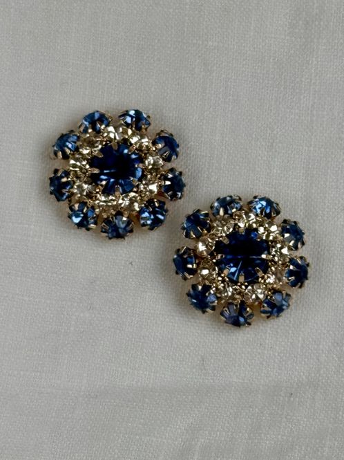 Hovedbilde Koboltblå bling knapper 